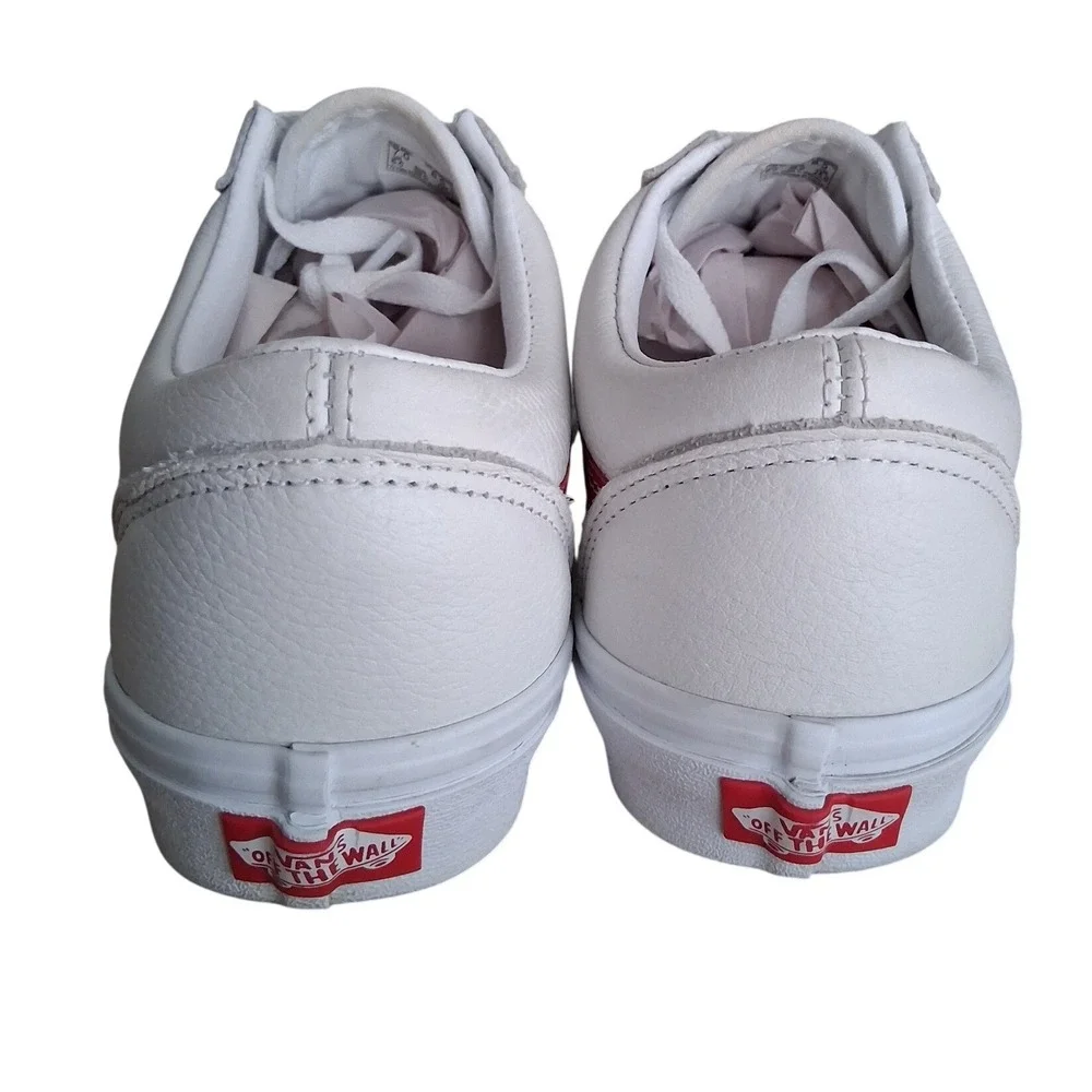 Vans Old Skool Leather Mens‎ size 7/ Women's 8.5 Skateboard Alternative Sneakers